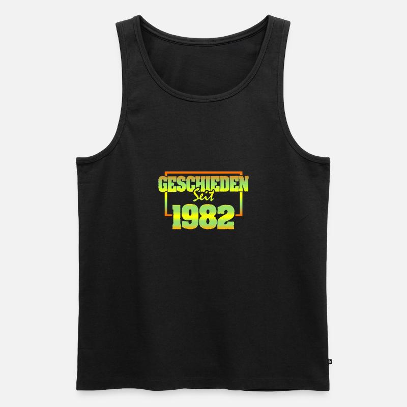 Ehemann 1982 - Männer Premium Bio Tank Top - Schwarz