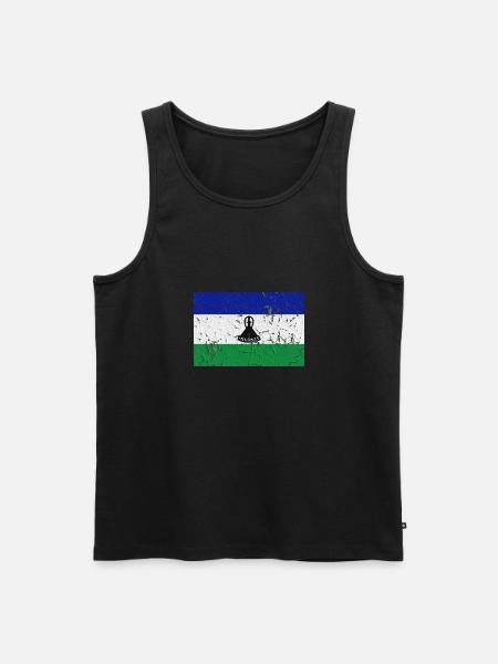 Lesotho Lesotho - Männer Premium Bio Tank Top - Schwarz