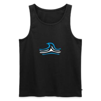 cadeau pour les surfeurs, vague wakeboard et SUP - Débardeur bio Premium Homme - noir - Devant - Michal (187cm)