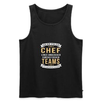 Lustiger Spruch Chef Boss Mitarbeiter Geschenk - Männer Premium Bio Tank Top - Schwarz - Vorne - AI Model Male 178 light (178cm)