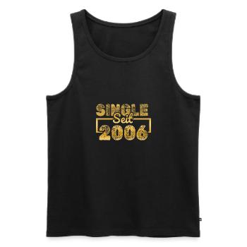 Jahr 2006 - Männer Premium Bio Tank Top - Schwarz - Vorne - AI Model Male 178 light (178cm)