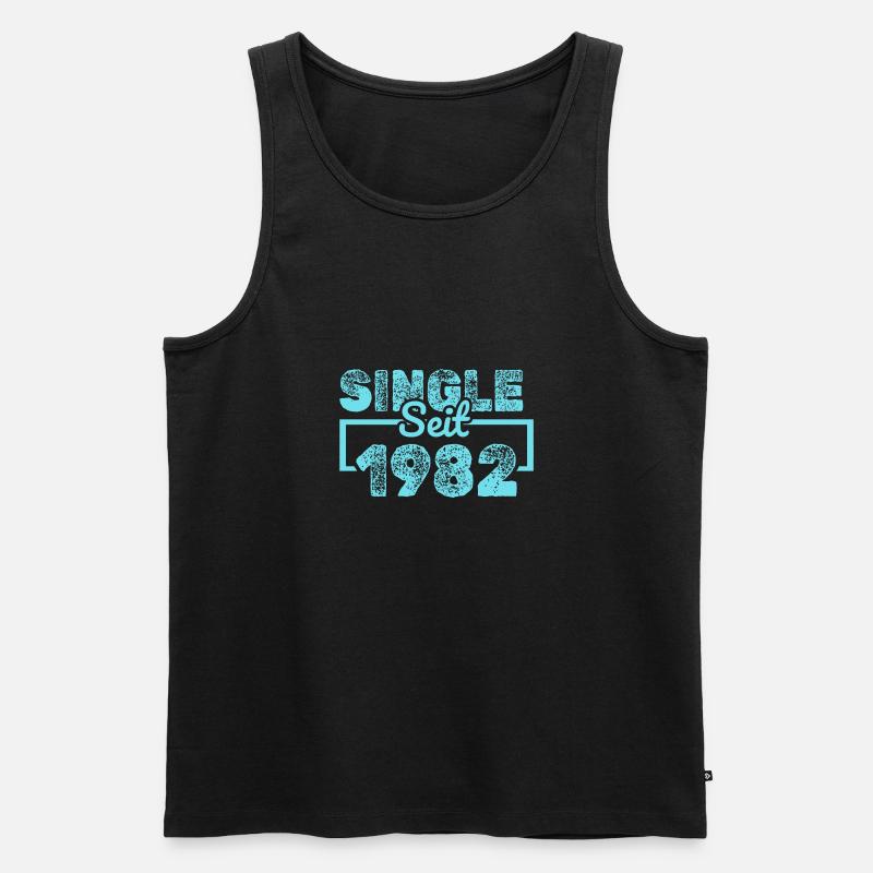 1982 1982 - Männer Premium Bio Tank Top - Schwarz