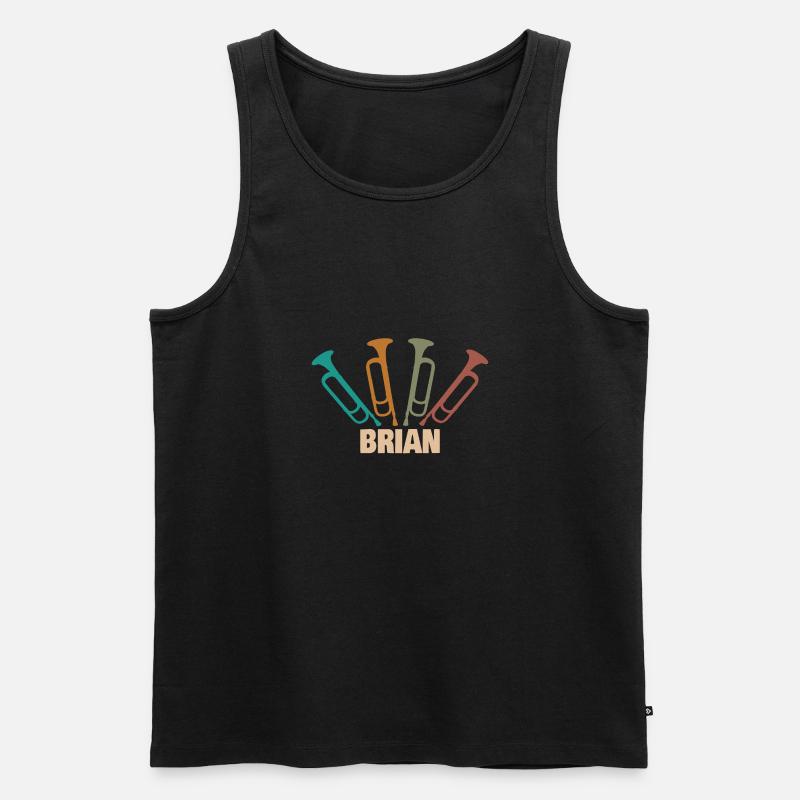 Vorname Brian - Männer Premium Bio Tank Top - Schwarz