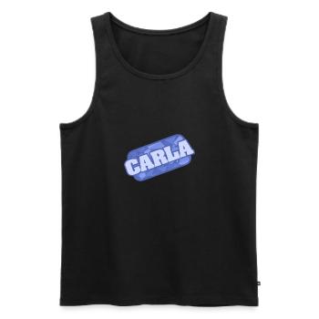 Carla as health - Men's Premium Organic Tank Top - black - Front - AI Model Male 178 light (178cm)