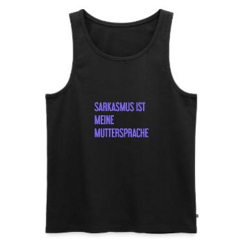 Sarcasme Pro - Débardeur bio Premium Homme - noir - Devant - Michal (187cm)
