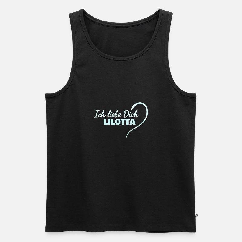 LiebeDich Lilotta - Männer Premium Bio Tank Top - Schwarz