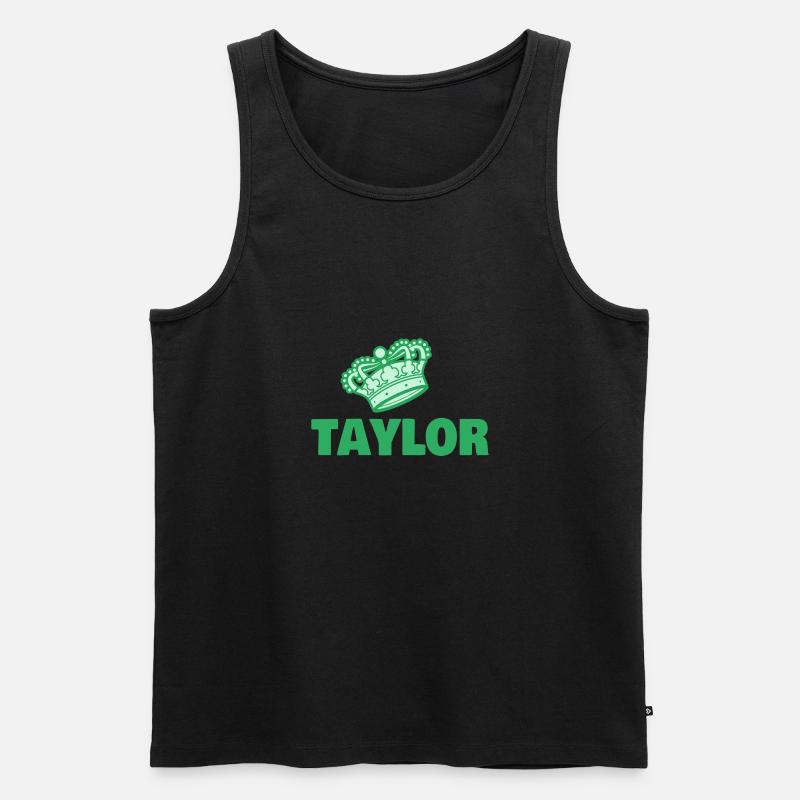 Taylor - Männer Premium Bio Tank Top - Schwarz