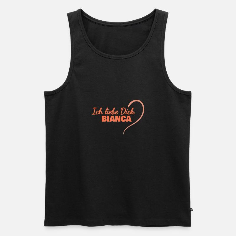 LiebeDich Bianca - Männer Premium Bio Tank Top - Schwarz