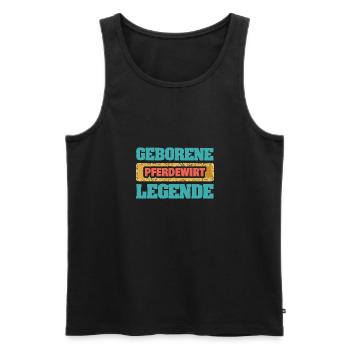 Pferdewirt als Beruf - Männer Premium Bio Tank Top - Schwarz - Vorne - AI Model Male 178 light (178cm)