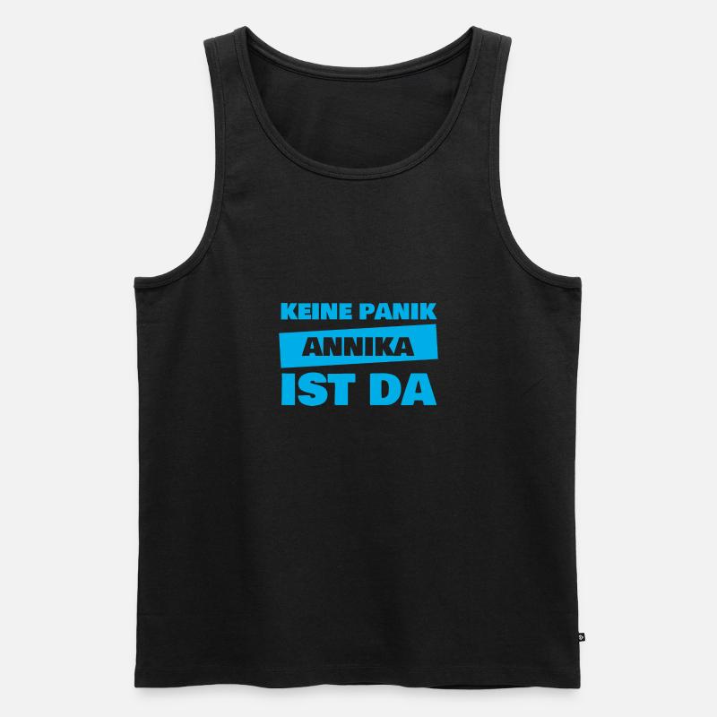 Vorname Annika - Männer Premium Bio Tank Top - Schwarz