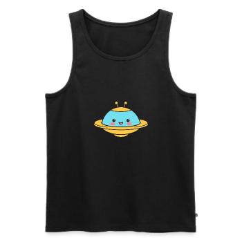flying saucer - Men's Premium Organic Tank Top - black - Front - AI Model Male 178 light (178cm)