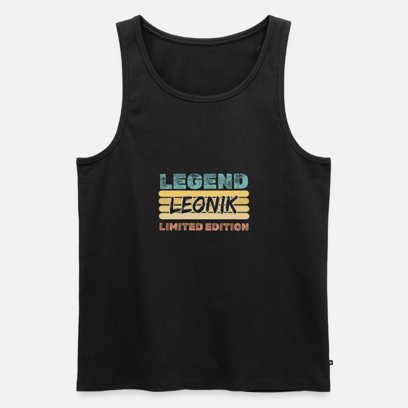 Leonik - Männer Premium Bio Tank Top - Schwarz