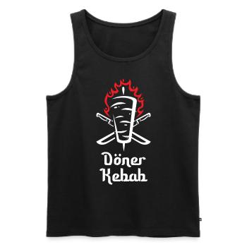 Döner Kebab Dürum Geschenk - Männer Premium Bio Tank Top - Schwarz - Vorne - Michal (187cm)
