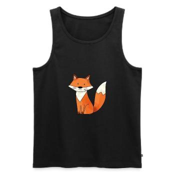 Sweet fox - Men's Premium Organic Tank Top - black - Front - AI Model Male 178 light (178cm)