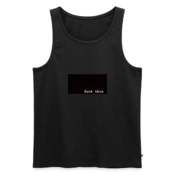 baise ça - Débardeur bio Premium Homme - noir - Devant - AI Model Male 178 light (178cm)