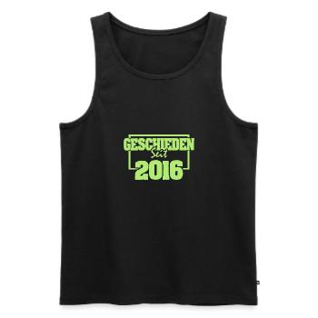 Freiheit 2016 - Männer Premium Bio Tank Top - Schwarz - Vorne - Michal (187cm)