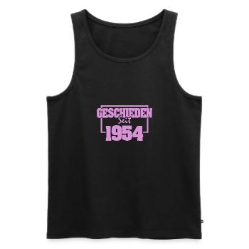 1954 - Männer Premium Bio Tank Top - Schwarz - Vorne - AI Model Male 178 light (178cm)