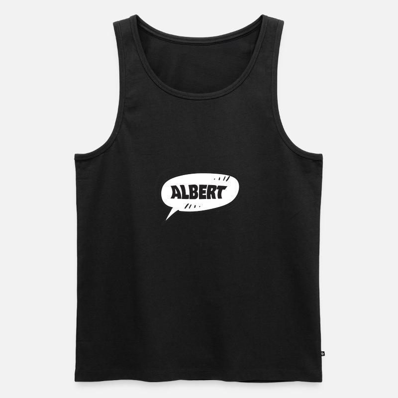 Albert als Albert - Männer Premium Bio Tank Top - Schwarz