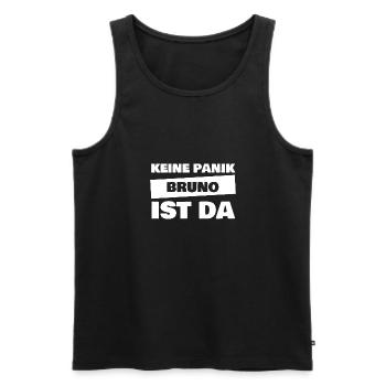 Vorname Bruno - Männer Premium Bio Tank Top - Schwarz - Vorne - AI Model Male 178 light (178cm)