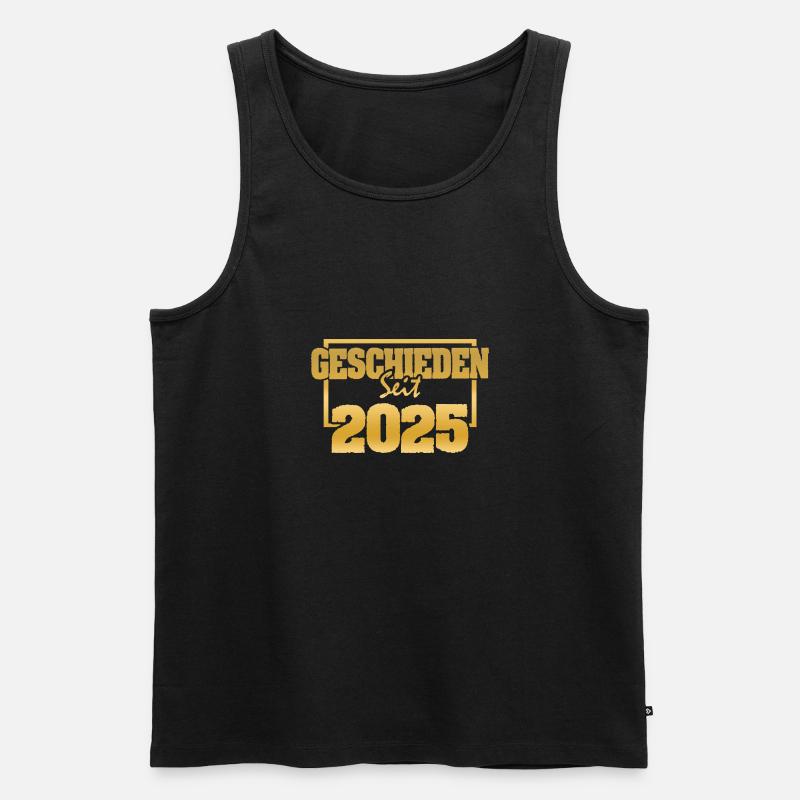 2025 - Männer Premium Bio Tank Top - Schwarz