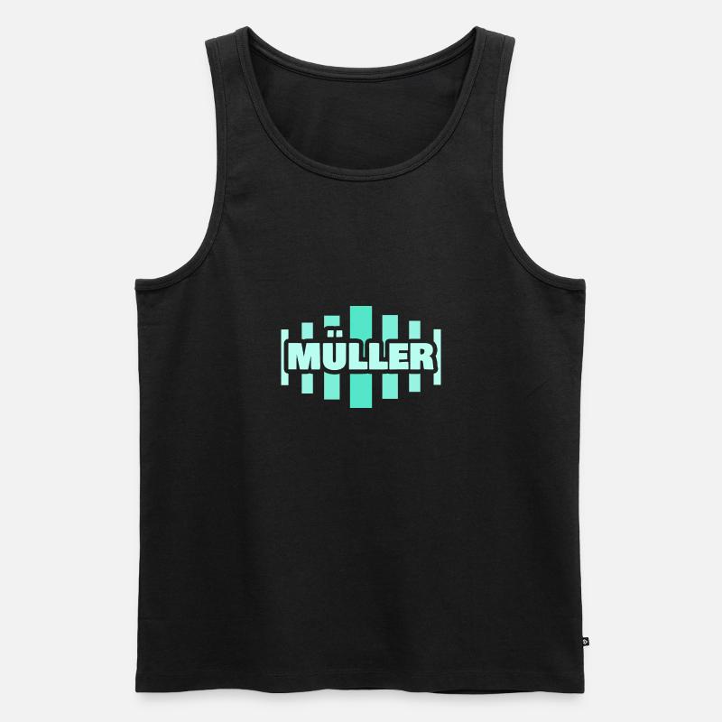 Beruf Müller - Männer Premium Bio Tank Top - Schwarz
