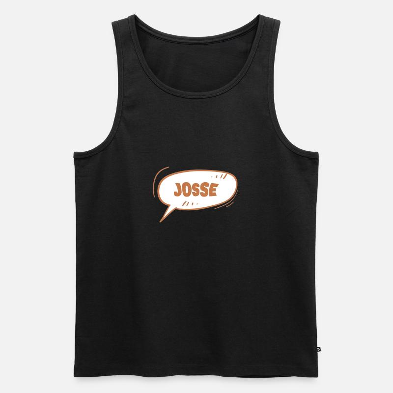 Josse Josse - Männer Premium Bio Tank Top - Schwarz