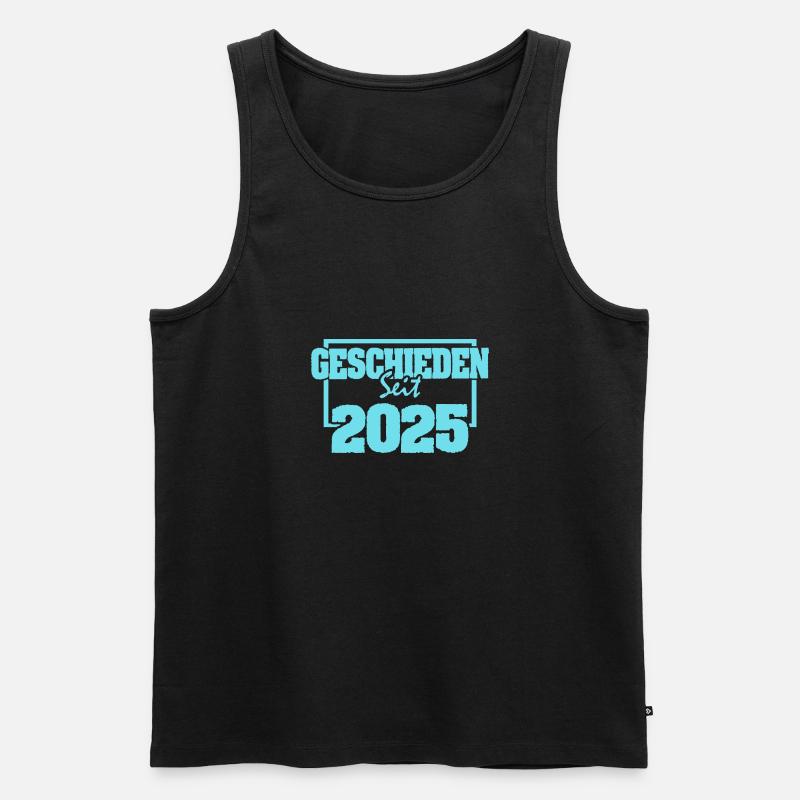 Single 2025 - Männer Premium Bio Tank Top - Schwarz