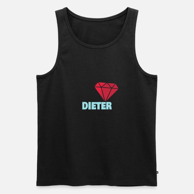 Dieter - Männer Premium Bio Tank Top - Schwarz