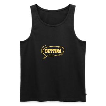 Geschenk für Bettina - Männer Premium Bio Tank Top - Schwarz - Vorne - Michal (187cm)