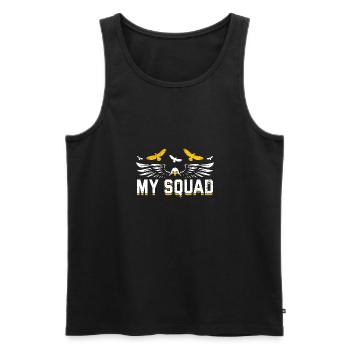 Bird of Prey funny falconer saying hunting design - Men's Premium Organic Tank Top - black - Front - Michal (187cm)