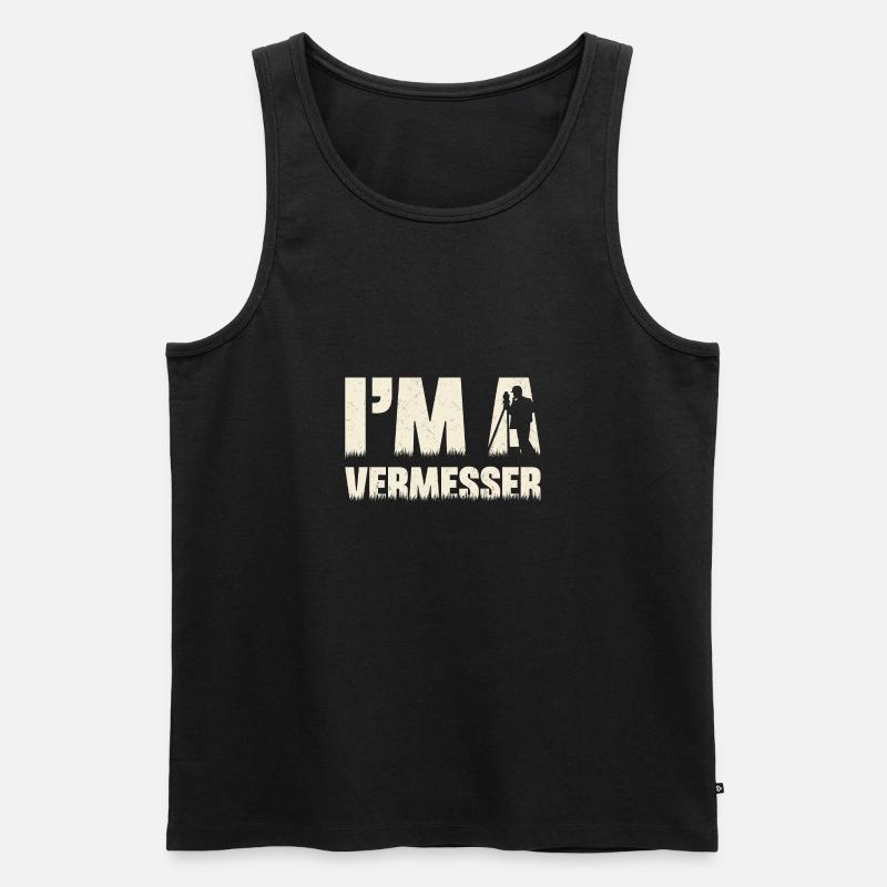Geodäsie Vermessung Techniker Beruf Spruch - Männer Premium Bio Tank Top - Schwarz