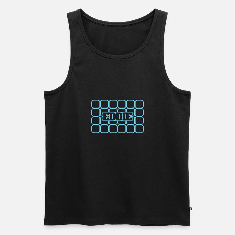 Männername Eddie - Männer Premium Bio Tank Top - Schwarz