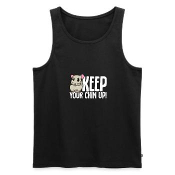 Chinchilla - Männer Premium Bio Tank Top - Schwarz - Vorne - Michal (187cm)