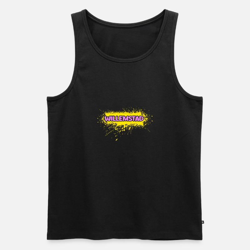 Sonne Willemstad - Männer Premium Bio Tank Top - Schwarz