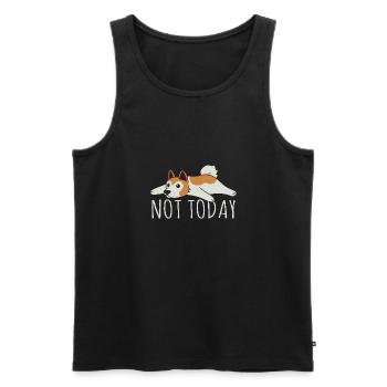 Akita Inu américain - Débardeur bio Premium Homme - noir - Devant - Michal (187cm)
