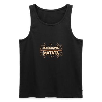 Wind instrument orchestra bassoon bassoon music - Men's Premium Organic Tank Top - black - Front - Michal (187cm)