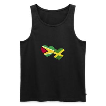 Guyana Flag Guyanese Guyana - Men's Premium Organic Tank Top - black - Front - Michal (187cm)