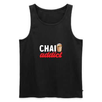 Chai Tea Masala Chai - Men's Premium Organic Tank Top - black - Front - AI Model Male 178 light (178cm)