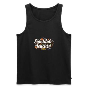 Substitute Teacher School Educator Teacher - Männer Premium Bio Tank Top - Schwarz - Vorne - AI Model Male 178 light (178cm)