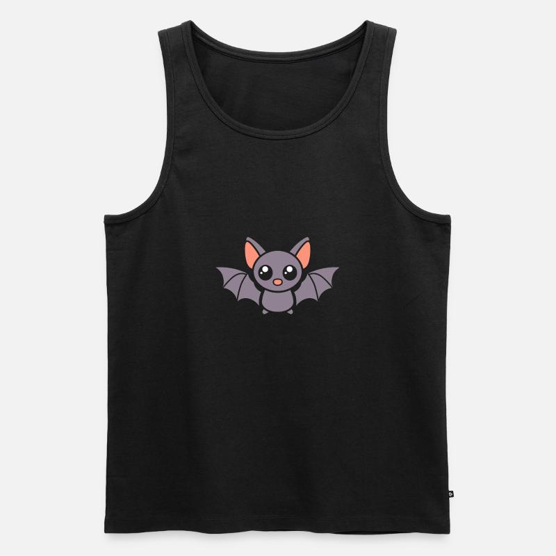 Fledermaus - Männer Premium Bio Tank Top - Schwarz