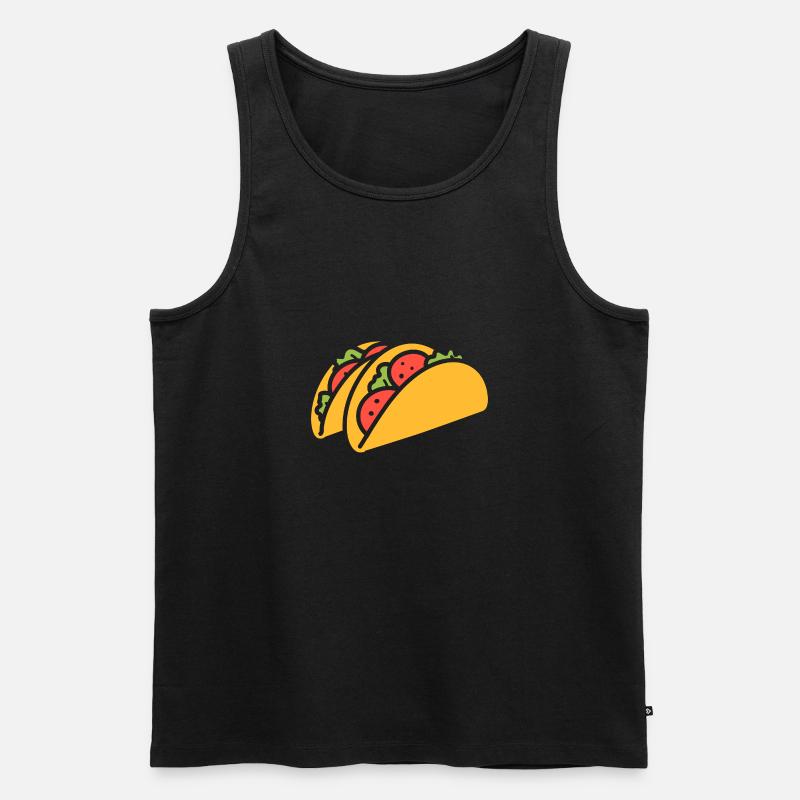 Tacos - Männer Premium Bio Tank Top - Schwarz