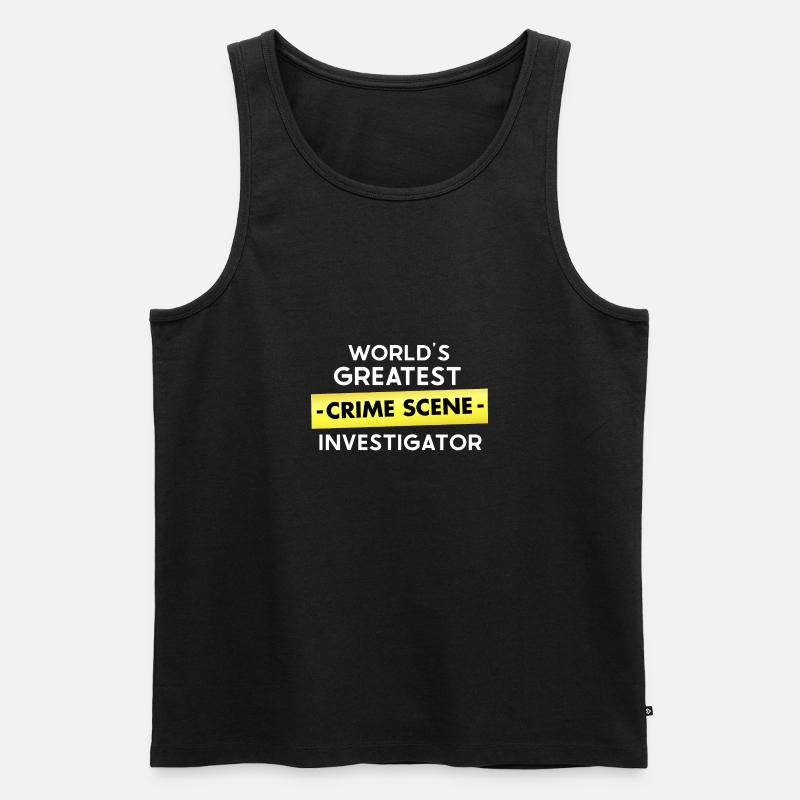 Spurensicherung - Kripo Polizei Kriminaltechnik - Männer Premium Bio Tank Top - Schwarz