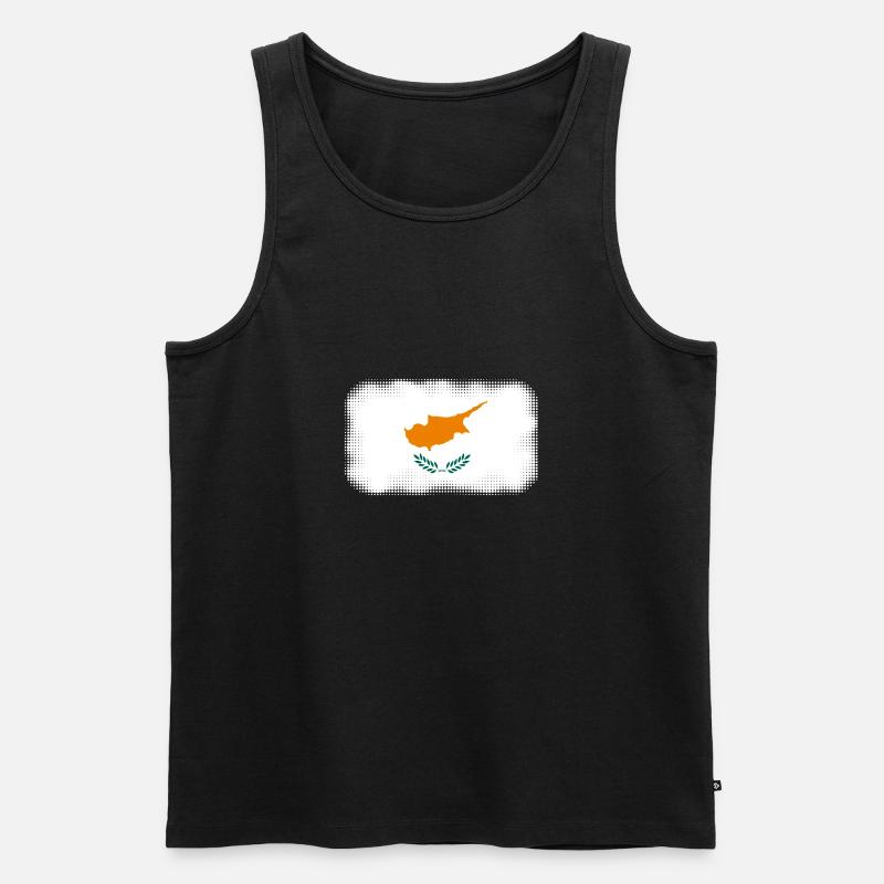 Zypern Zypern - Männer Premium Bio Tank Top - Schwarz