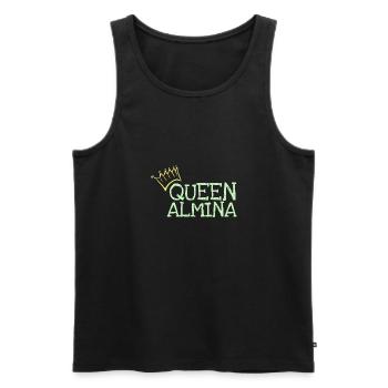 Almina - Men's Premium Organic Tank Top - black - Front - Michal (187cm)