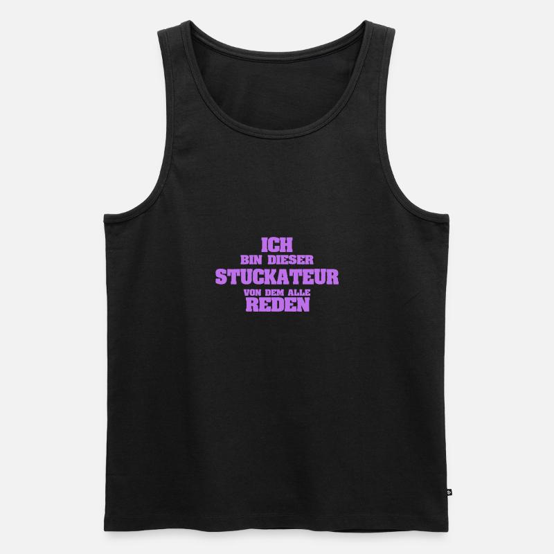Beruf Stuckateur - Männer Premium Bio Tank Top - Schwarz
