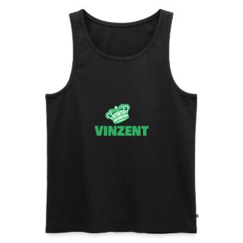 Vinzent - Men's Premium Organic Tank Top - black - Front - Michal (187cm)