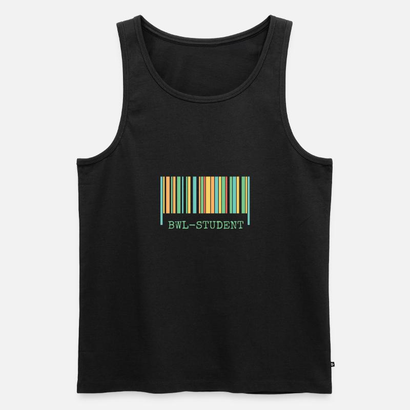 Strichcode bwl Student - Männer Premium Bio Tank Top - Schwarz