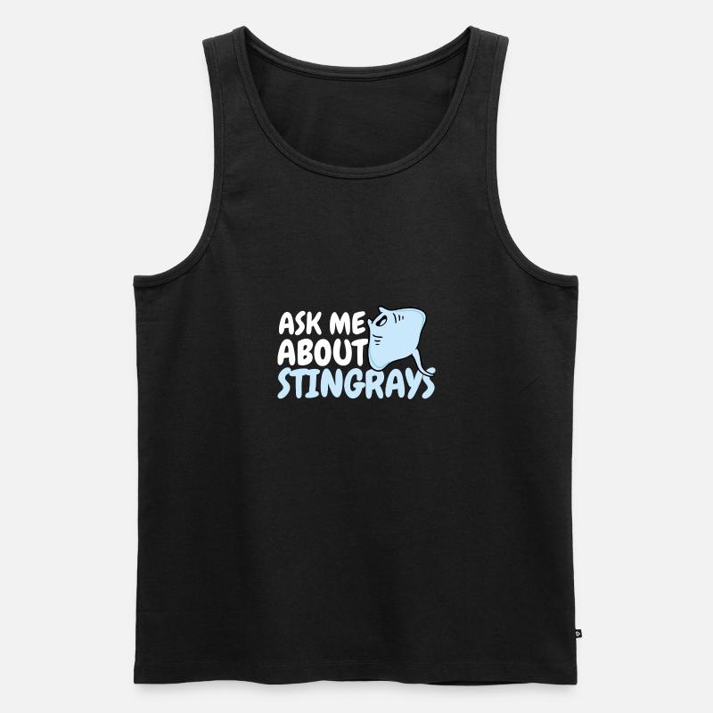 Stachelrochen Mantarochen Ozean Rochen - Männer Premium Bio Tank Top - Schwarz
