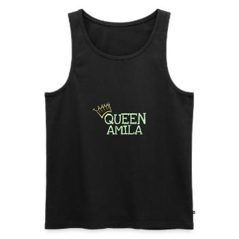 Geschenk für Amila - Männer Premium Bio Tank Top - Schwarz - Vorne - AI Model Male 178 light (178cm)
