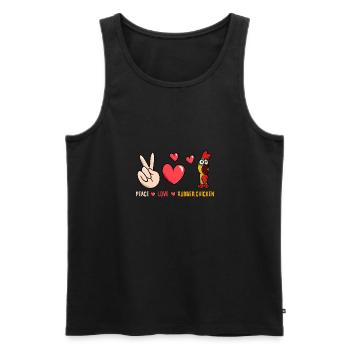 Rubber Chicken Costume Toy Rubber Chicken - Men's Premium Organic Tank Top - black - Front - AI Model Male 178 light (178cm)